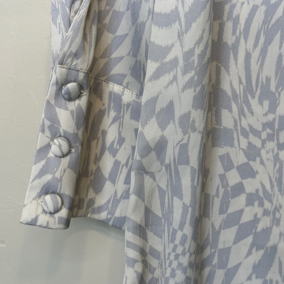 FP NWOT Beatrice Psychedelic Print Open Front Slit Design Retro Vibes Disco Top - Picture 10 of 15